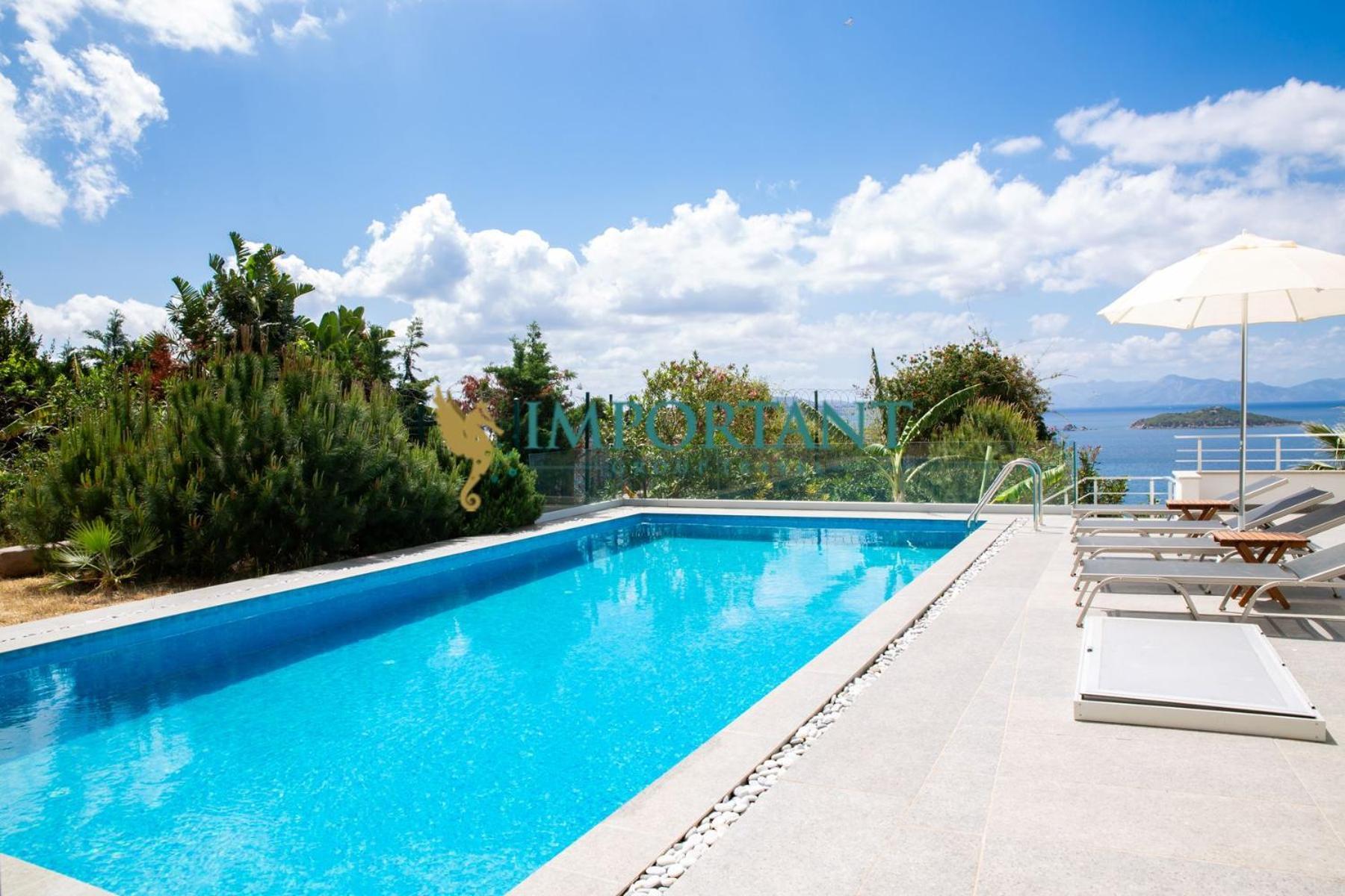 Bd4123 Five Bedroomed With Pool And Sea View Villa Bodrum